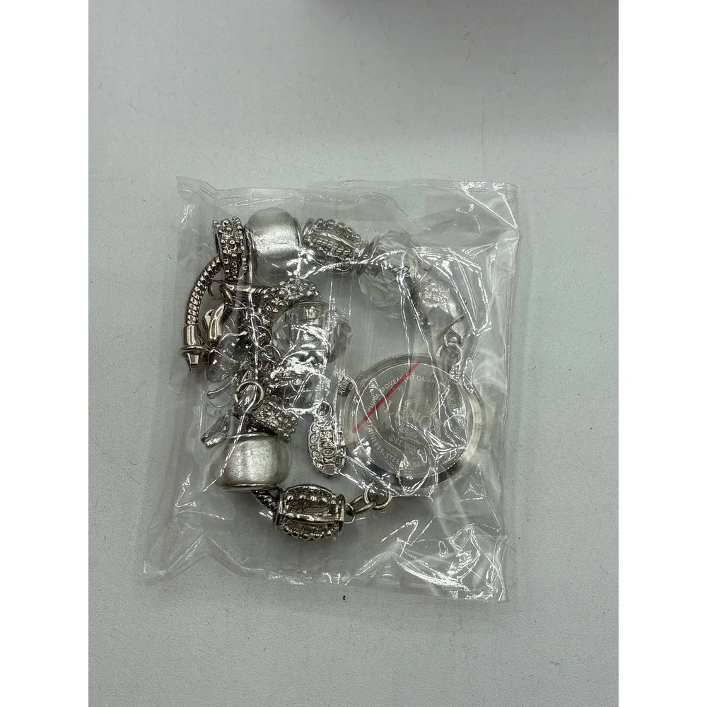 Lenox American by Design Silver Tone Charm Watch and Bracelet Set 834828